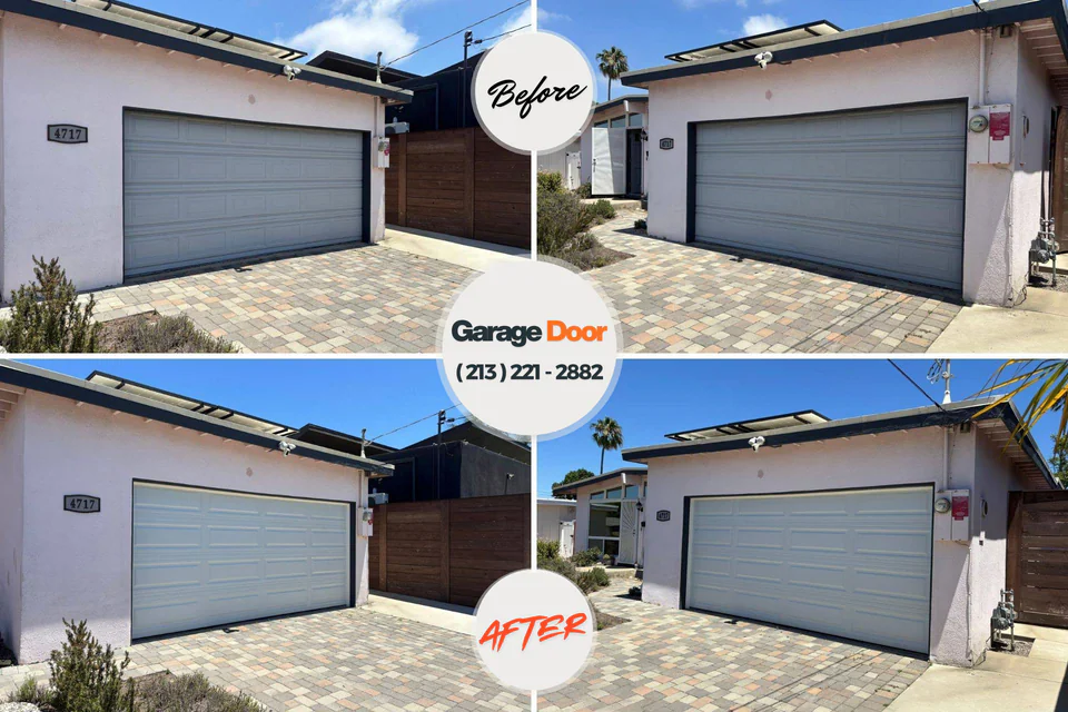 Before and after: garage door repair Ben Avon, SC